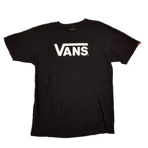 Vans Graphic T Shirt Men's Size L Black Short Sleeve Skull Skateboarding Casual